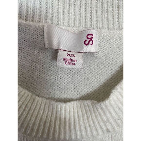 So women’s gray and white striped long sleeve crewneck sweater size xs - Picture 3 of 3